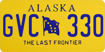 AK license plate GVC330