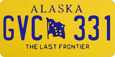 AK license plate GVC331