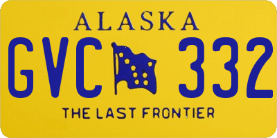 AK license plate GVC332