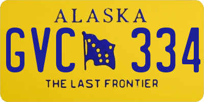 AK license plate GVC334