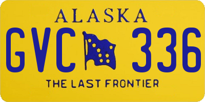 AK license plate GVC336