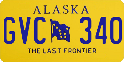 AK license plate GVC340
