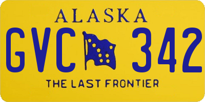 AK license plate GVC342