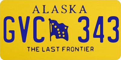 AK license plate GVC343