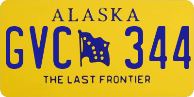 AK license plate GVC344