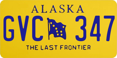 AK license plate GVC347