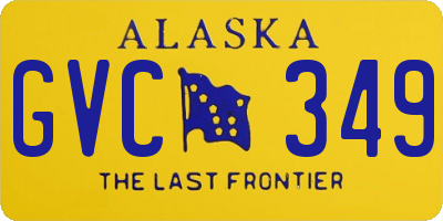AK license plate GVC349