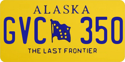 AK license plate GVC350