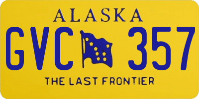 AK license plate GVC357