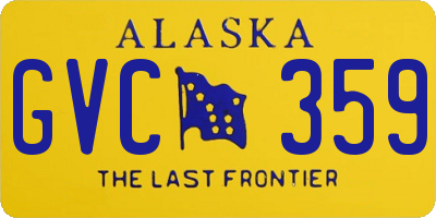 AK license plate GVC359