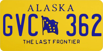 AK license plate GVC362