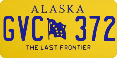 AK license plate GVC372