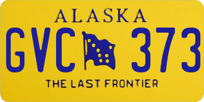 AK license plate GVC373