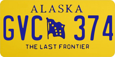 AK license plate GVC374