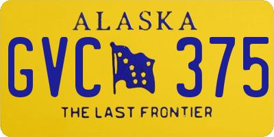AK license plate GVC375