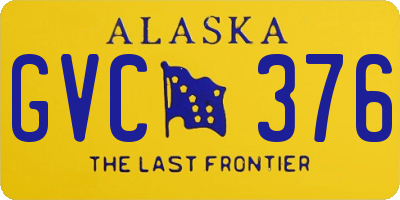 AK license plate GVC376