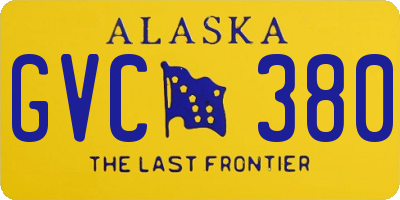 AK license plate GVC380