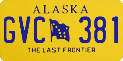 AK license plate GVC381