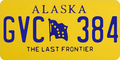 AK license plate GVC384