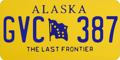 AK license plate GVC387