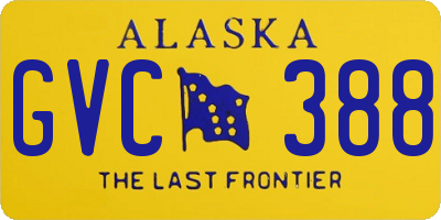 AK license plate GVC388