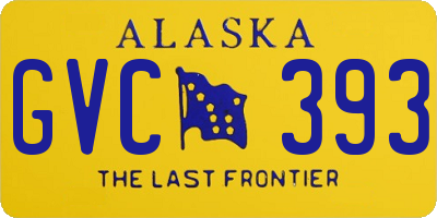 AK license plate GVC393