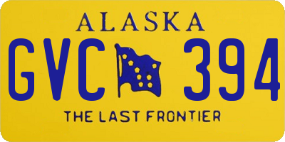 AK license plate GVC394