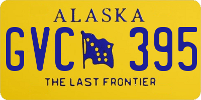 AK license plate GVC395