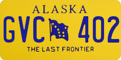 AK license plate GVC402