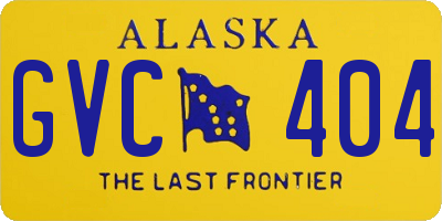 AK license plate GVC404