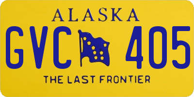 AK license plate GVC405
