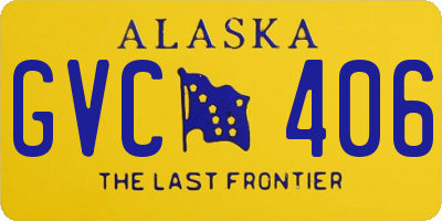 AK license plate GVC406