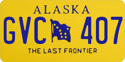 AK license plate GVC407