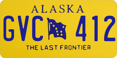 AK license plate GVC412