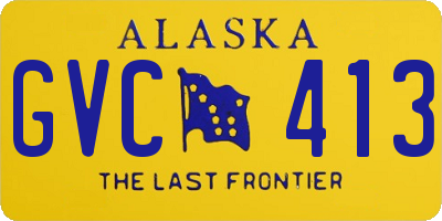 AK license plate GVC413