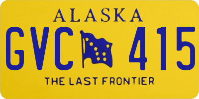 AK license plate GVC415