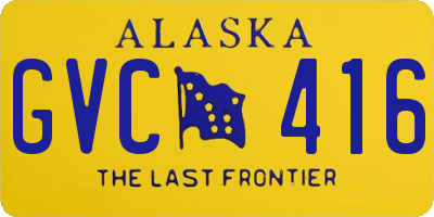 AK license plate GVC416