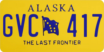 AK license plate GVC417