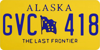AK license plate GVC418