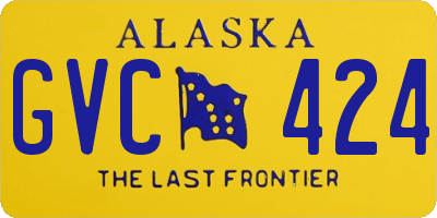 AK license plate GVC424