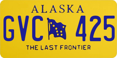 AK license plate GVC425