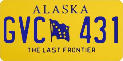 AK license plate GVC431