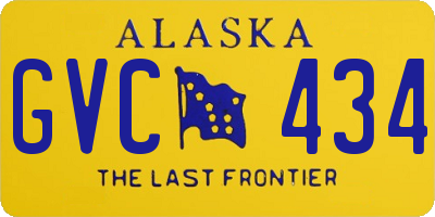 AK license plate GVC434