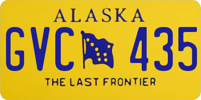 AK license plate GVC435