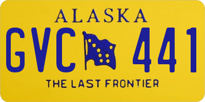 AK license plate GVC441