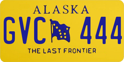 AK license plate GVC444