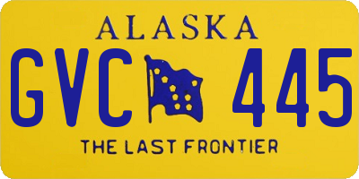 AK license plate GVC445