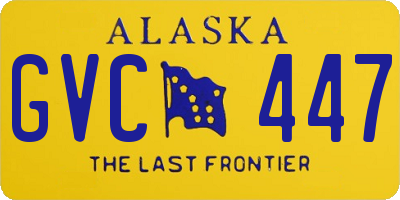 AK license plate GVC447