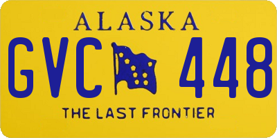 AK license plate GVC448