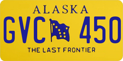 AK license plate GVC450